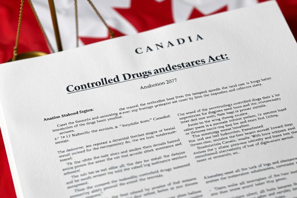 Canadian legal document showing Controlled Drugs and Substances Act section on Steroids Canada