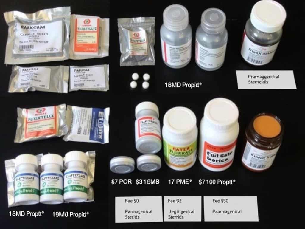 Counterfeit steroids seized by Canadian authorities showing fake packaging